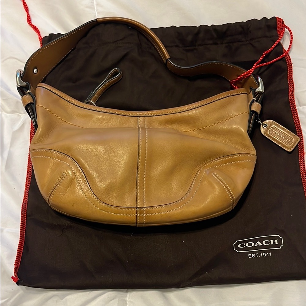 Coach Tan Hobo Bag with Supple Leather